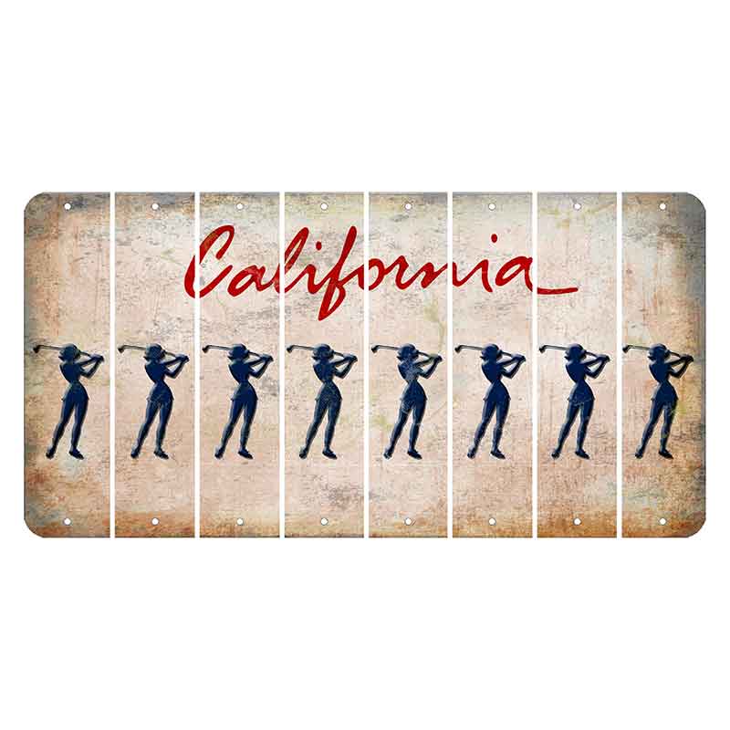 California White Cut License Plate Strips (Set of 8)