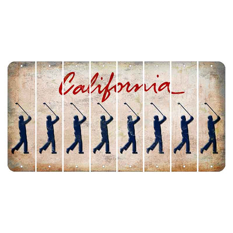 California White Cut License Plate Strips (Set of 8)