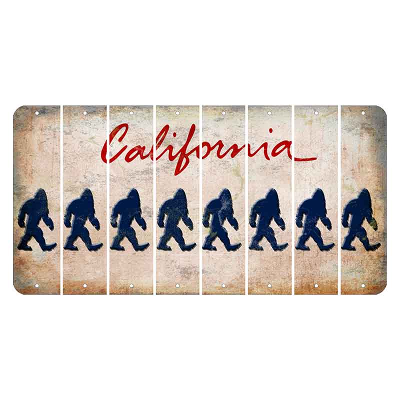 California White Cut License Plate Strips (Set of 8)