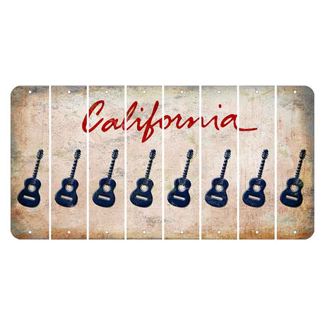 California White Cut License Plate Strips (Set of 8)