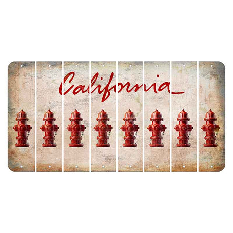 California White Cut License Plate Strips (Set of 8)