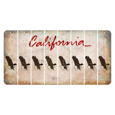 California White Cut License Plate Strips (Set of 8)