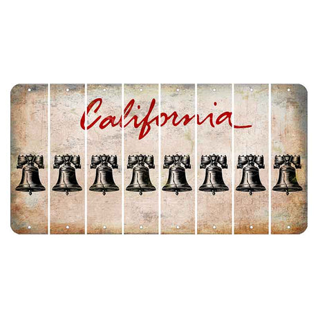 California White Cut License Plate Strips (Set of 8)