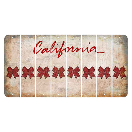 California White Cut License Plate Strips (Set of 8)