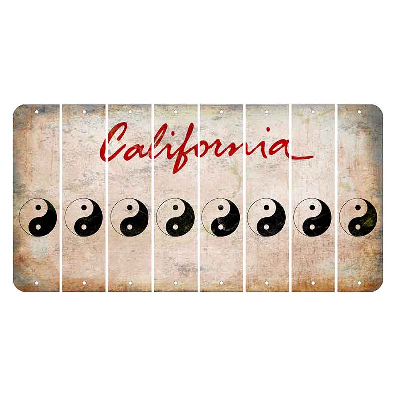 California White Cut License Plate Strips (Set of 8)