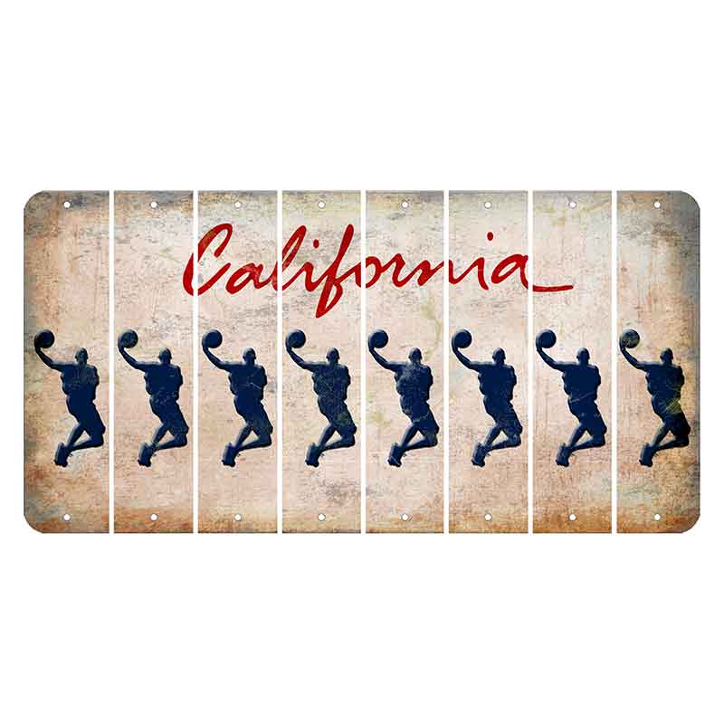 California White Cut License Plate Strips (Set of 8)