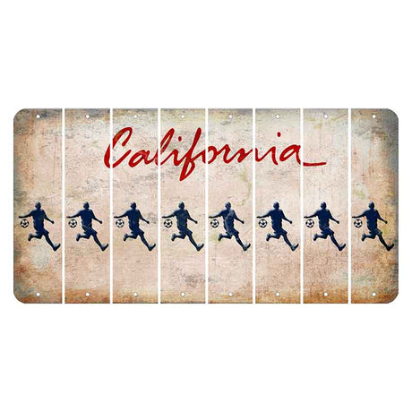 California White Cut License Plate Strips (Set of 8)