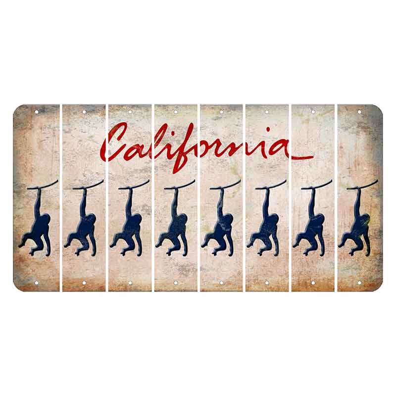 California White Cut License Plate Strips (Set of 8)