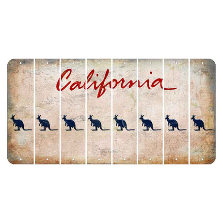 California White Cut License Plate Strips (Set of 8)