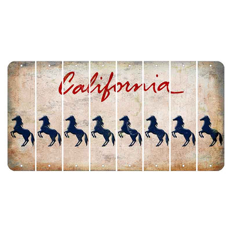 California White Cut License Plate Strips (Set of 8)