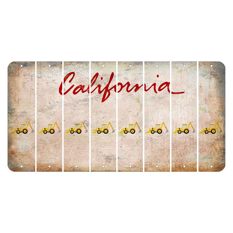 California White Cut License Plate Strips (Set of 8)