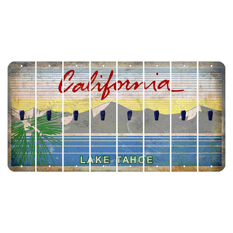 California Lake Tahoe Cut License Plate Strips (Set of 8)