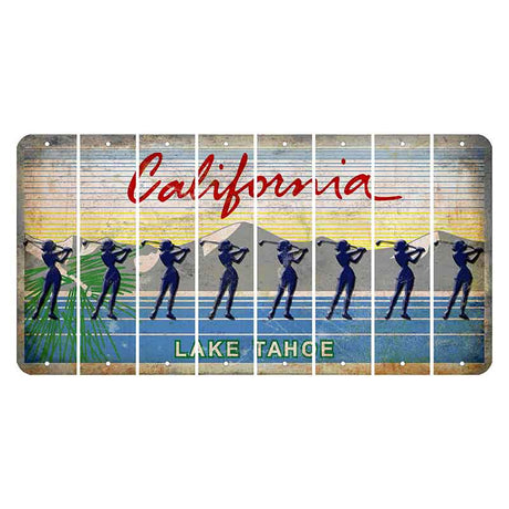 California Lake Tahoe Cut License Plate Strips (Set of 8)