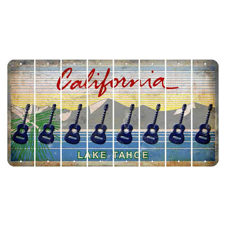 California Lake Tahoe Cut License Plate Strips (Set of 8)