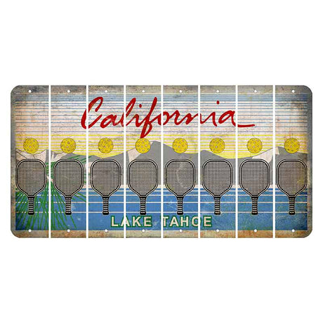 California Lake Tahoe Cut License Plate Strips (Set of 8)