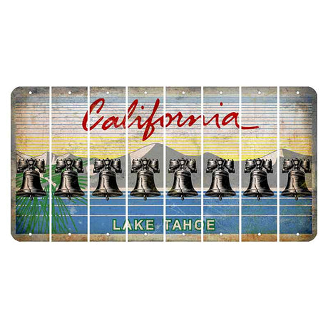 California Lake Tahoe Cut License Plate Strips (Set of 8)