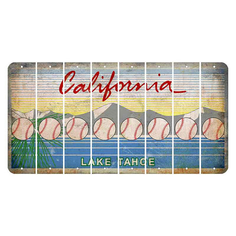 California Lake Tahoe Cut License Plate Strips (Set of 8)