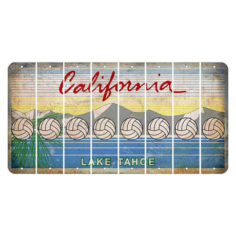 California Lake Tahoe Cut License Plate Strips (Set of 8)