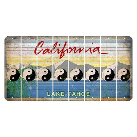 California Lake Tahoe Cut License Plate Strips (Set of 8)