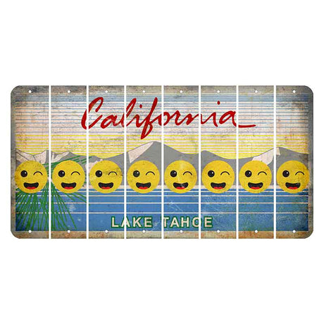 California Lake Tahoe Cut License Plate Strips (Set of 8)