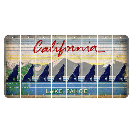 California Lake Tahoe Cut License Plate Strips (Set of 8)