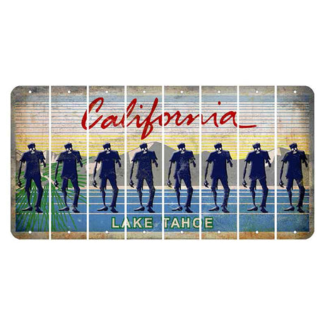 California Lake Tahoe Cut License Plate Strips (Set of 8)