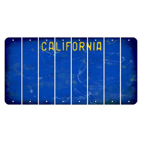 California Blue Cut License Plate Strips (Set of 8)