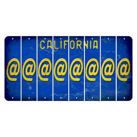 California Blue Cut License Plate Strips (Set of 8)