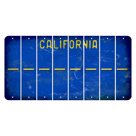 California Blue Cut License Plate Strips (Set of 8)