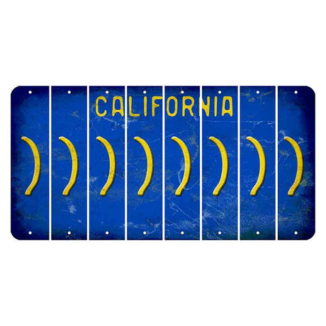 California Blue Cut License Plate Strips (Set of 8)