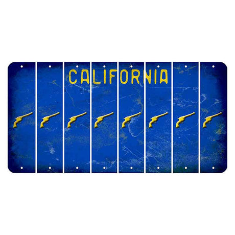 California Blue Cut License Plate Strips (Set of 8)