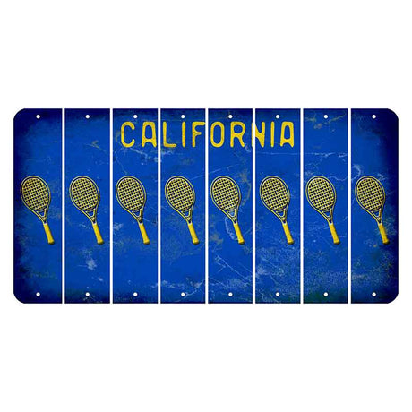 California Blue Cut License Plate Strips (Set of 8)