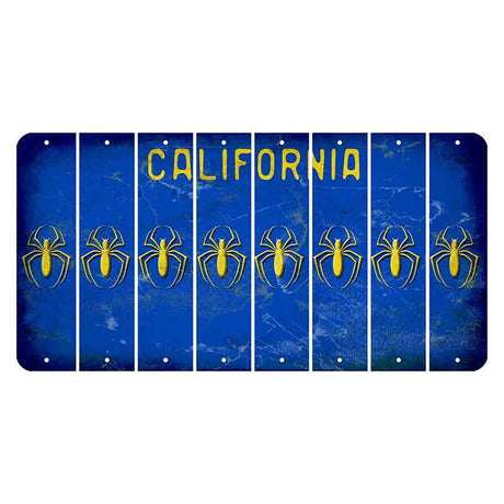 California Blue Cut License Plate Strips (Set of 8)