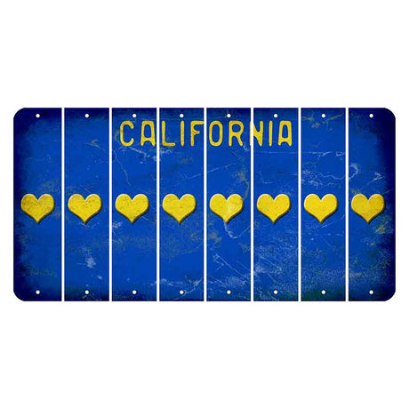 California Blue Cut License Plate Strips (Set of 8)