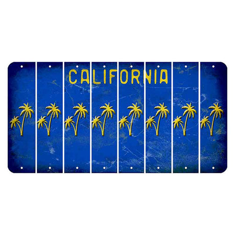 California Blue Cut License Plate Strips (Set of 8)