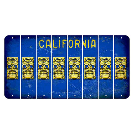 California Blue Cut License Plate Strips (Set of 8)