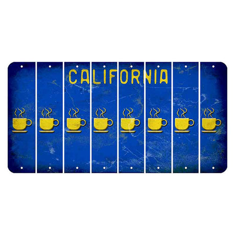 California Blue Cut License Plate Strips (Set of 8)