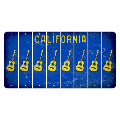 California Blue Cut License Plate Strips (Set of 8)