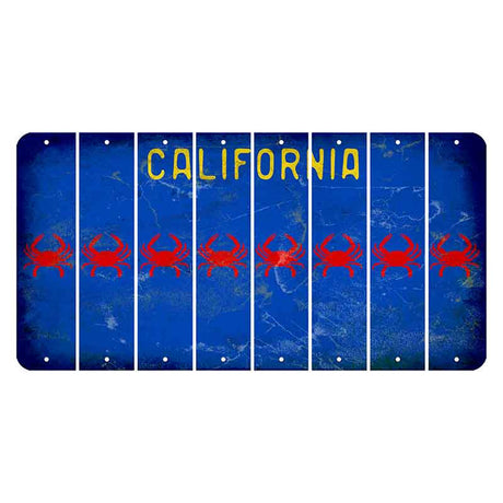 California Blue Cut License Plate Strips (Set of 8)