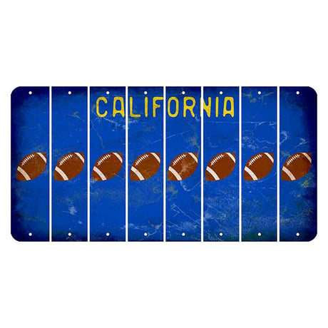 California Blue Cut License Plate Strips (Set of 8)