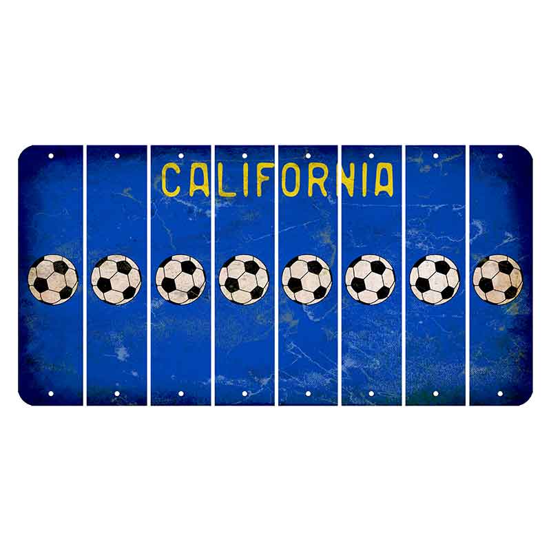 California Blue Cut License Plate Strips (Set of 8)