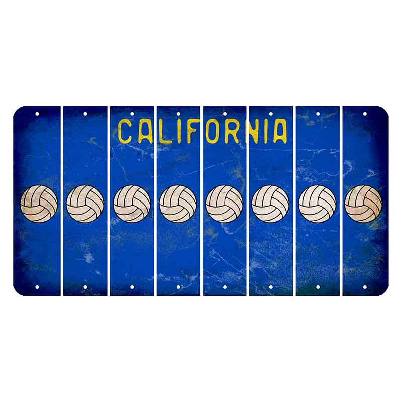 California Blue Cut License Plate Strips (Set of 8)