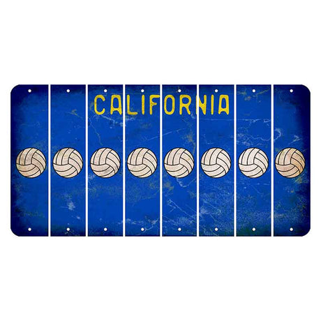 California Blue Cut License Plate Strips (Set of 8)