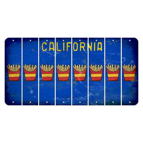 California Blue Cut License Plate Strips (Set of 8)