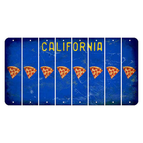 California Blue Cut License Plate Strips (Set of 8)