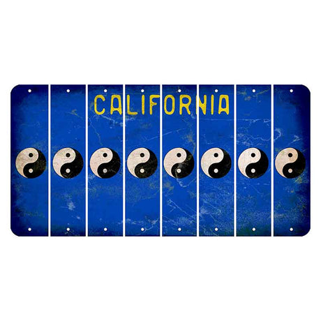 California Blue Cut License Plate Strips (Set of 8)