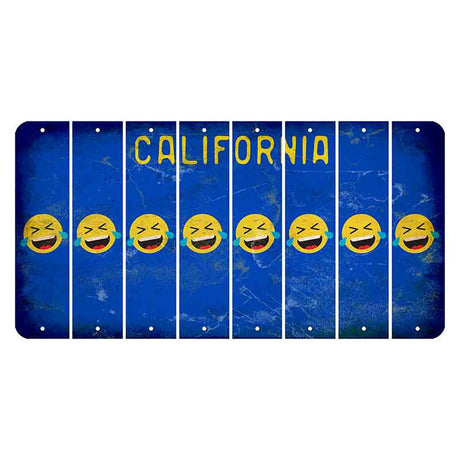 California Blue Cut License Plate Strips (Set of 8)