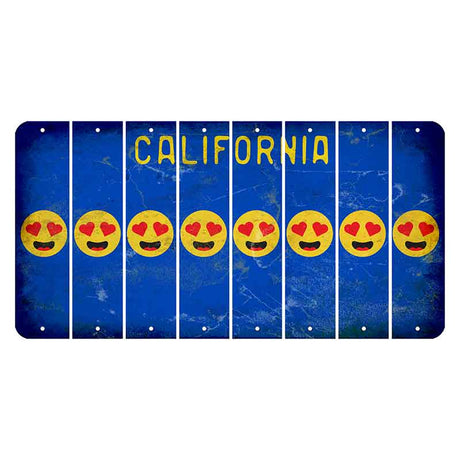 California Blue Cut License Plate Strips (Set of 8)