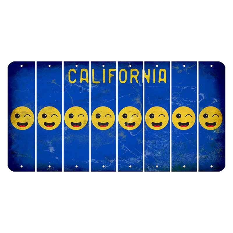 California Blue Cut License Plate Strips (Set of 8)