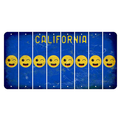 California Blue Cut License Plate Strips (Set of 8)